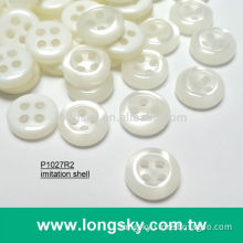 (#P1027R2-4HS) oeko tex standard resin polyester imitation shell custom sewing button